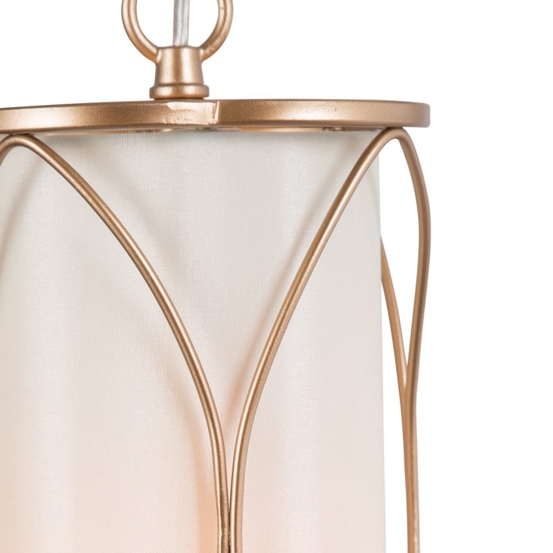 Velus Modern Farmhouse Mini Pendant Cylinder Metal Bronze Cage Kitchen Island Lights for Dining Room - D6.5'' x H72.5''