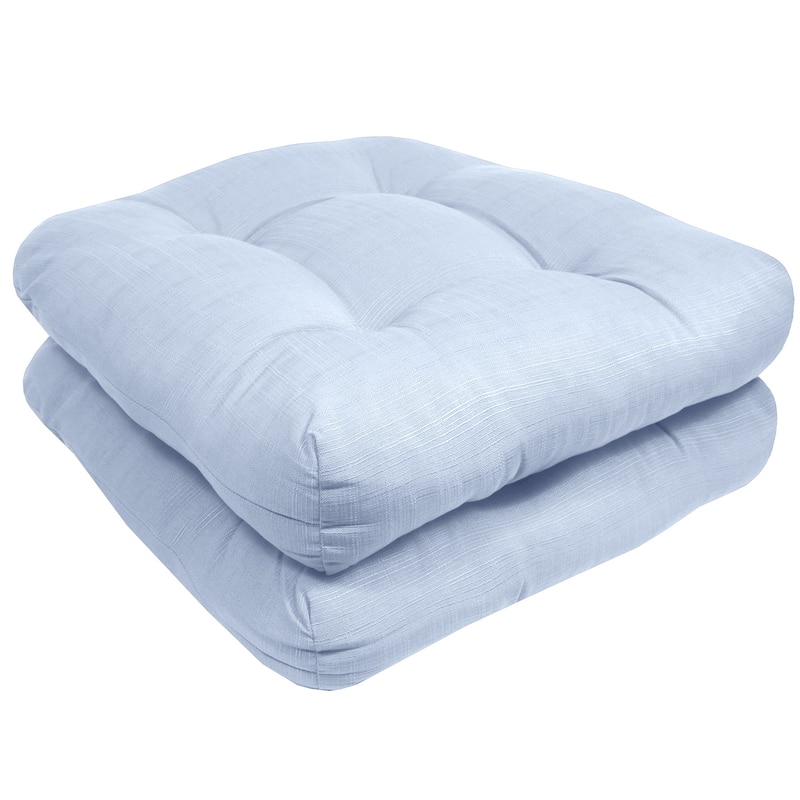 Sweet Home Collection Patio Cushions Outdoor Chair Pads Thick Fiber Fill Tufted 19" x 19"
