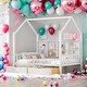 preview thumbnail 2 of 16, Modern Full Size House Bed Kids Bed with 2 Drawers and Storage Shelf,Solid Construction