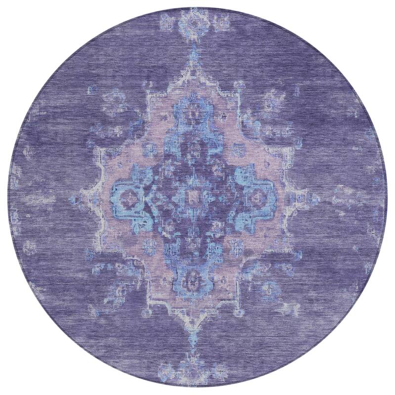 Machine Washable Indoor/ Outdoor Traditional Tabriz Chantille Rug