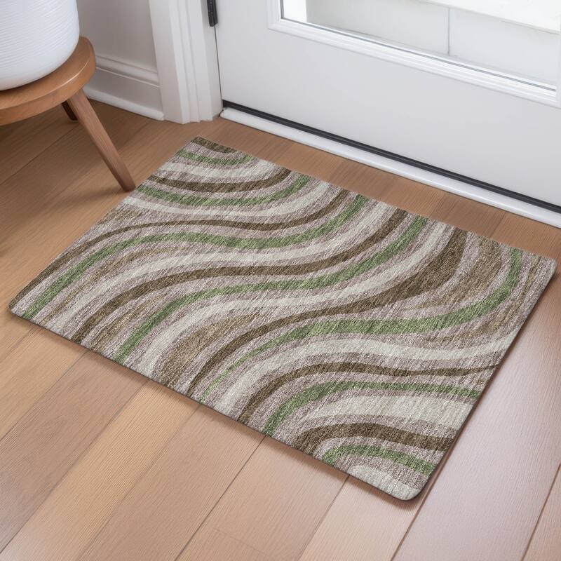 Machine Washable Indoor/ Outdoor Traditional Mimi Chantille Rug