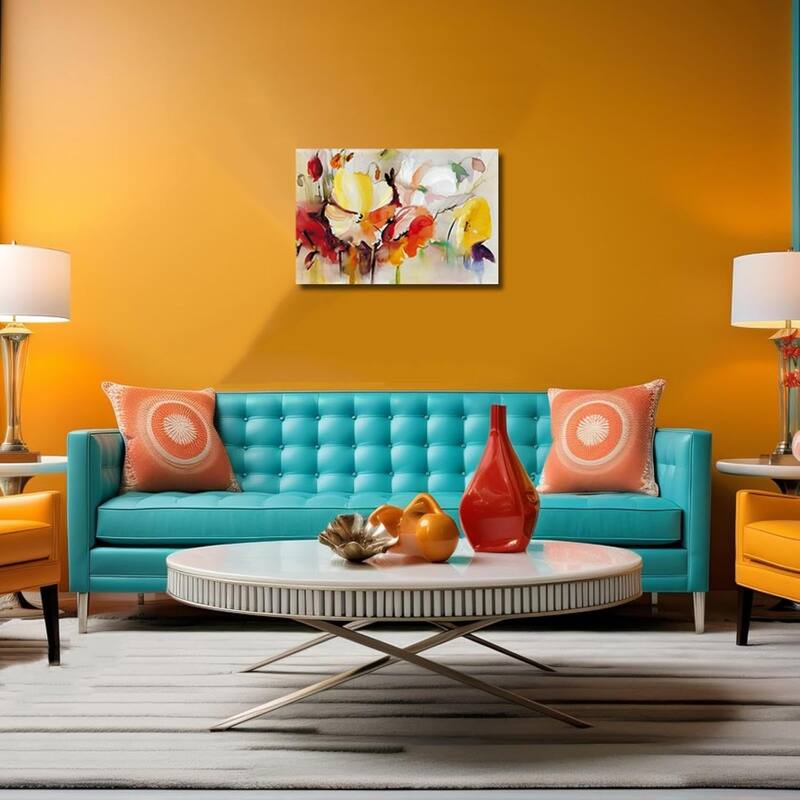 Colorful Flowers Canvas Wall Art Floral Pictures