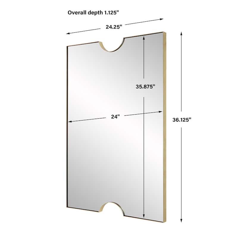 Uttermost 09933 Ticket 23-3/4"W x 35-1/2"H Rectangular Flat Accent