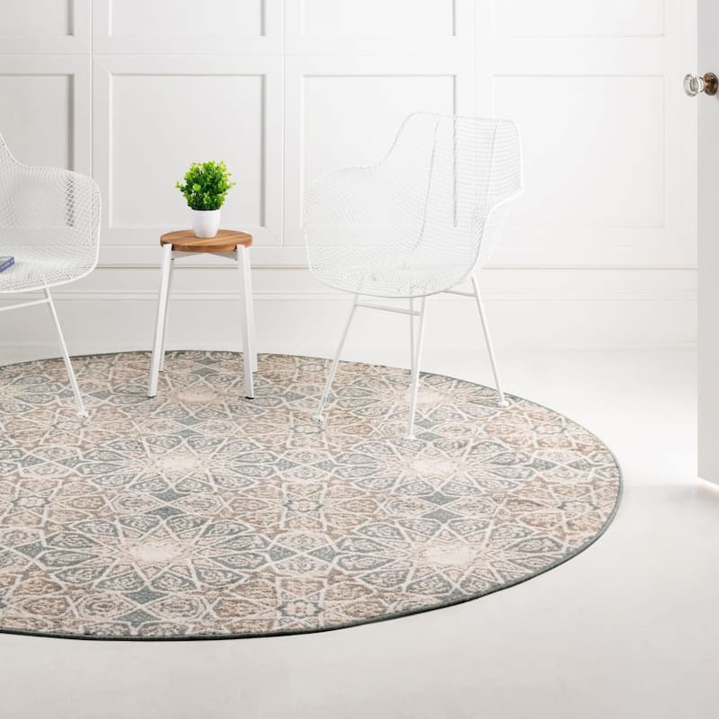 Contemporary Daisy Collection Area Rug