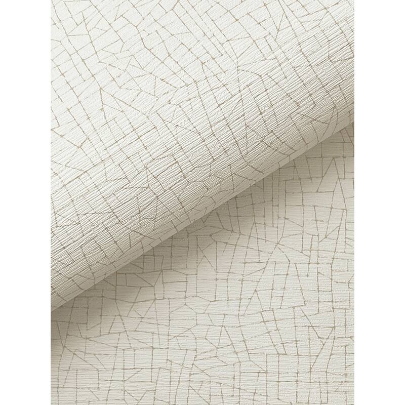 Warner Cary Ivory Faux Grasscloth Wallpaper