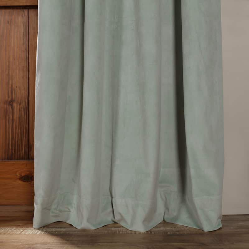 Exclusive Fabrics Signature Blackout Velvet Grommet Curtain (1 Panel)
