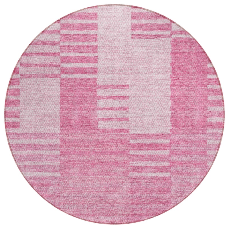 HomeRoots Striped Transitional Rectangle Outdoor Rug