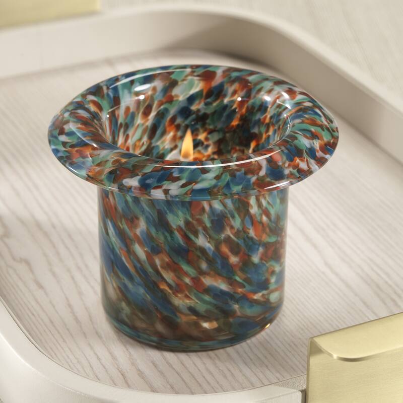 Celia 4-Piece Opal Confetti Glass Candle Holder/ Vase/ Planter Set