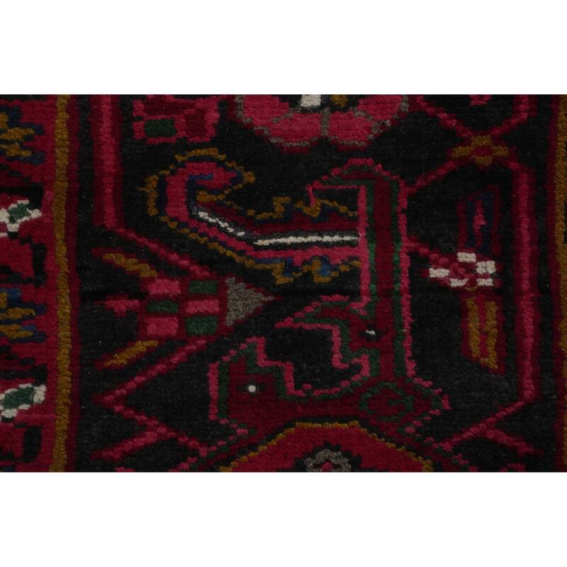 Hand Knotted Oriental 100% Wool Carpet Traditional Medallion Red Heriz Area Rug - 11' 5'' X 8' 1''