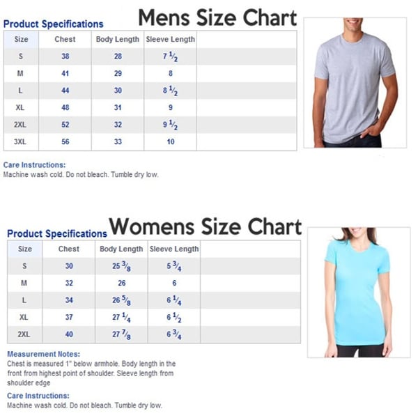 Unisex Size Chart Compared To Women S