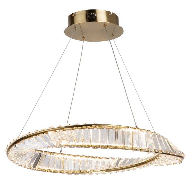 Stella 40W LED Pendant Brushed Brass - Brushed Brass