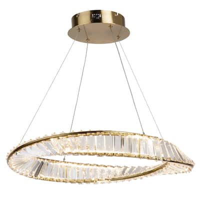 Stella 40W LED Pendant Brushed Brass - Brushed Brass