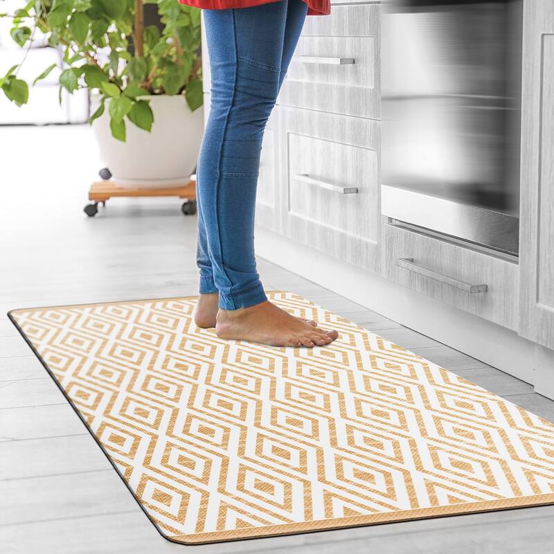 World Rug Gallery Geometric Anti-Fatigue Standing Mat