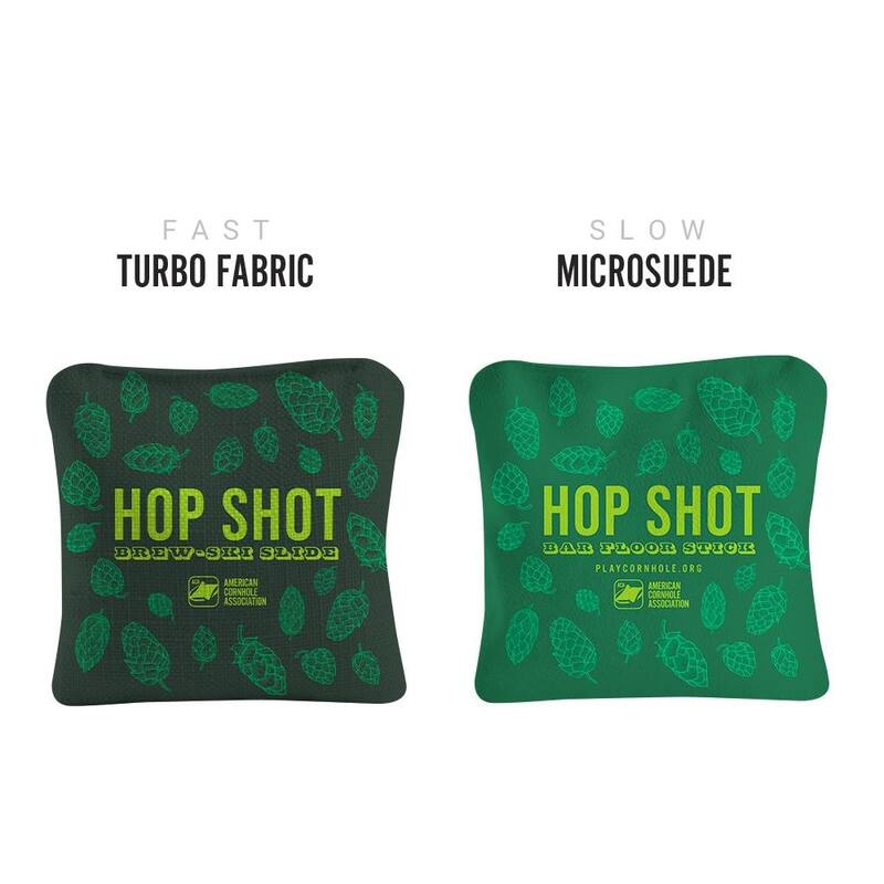 Hop Shot Green Dual Sided Cornhole Bags