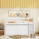 preview thumbnail 2 of 17, Twin Size Loft Bed with Retractable Writing Desk White