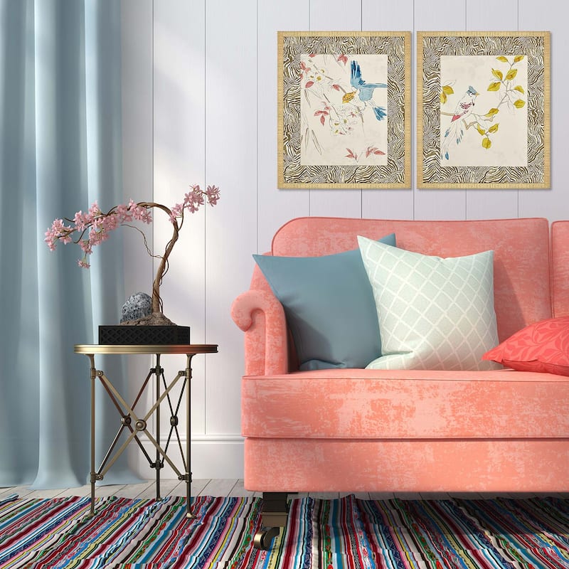 Rustic Paradise II S/2 Framed Art Giclee Under Glass - Multi-Color