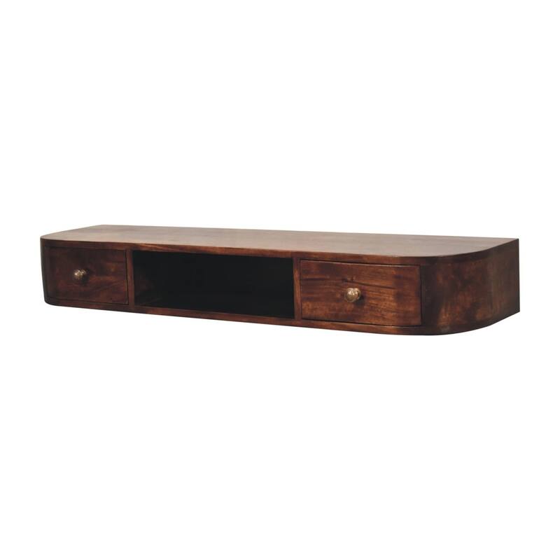 Artisan Furniture Solid Wood Lunar 2 Drawer Floating Console