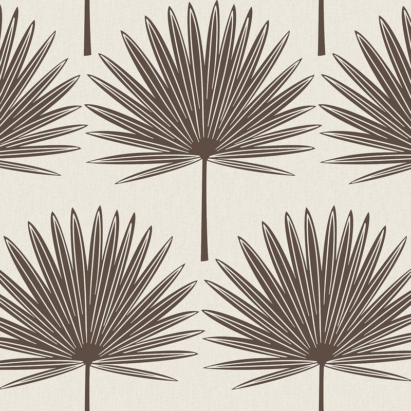 Temapper Stamped Palm Peel and Stick Wallpaper Powder Blue/Off-White