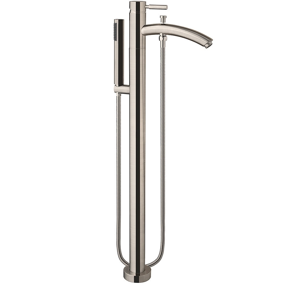 Wyndham Collection Taron Floor Mounted Tub Filler with Built-In