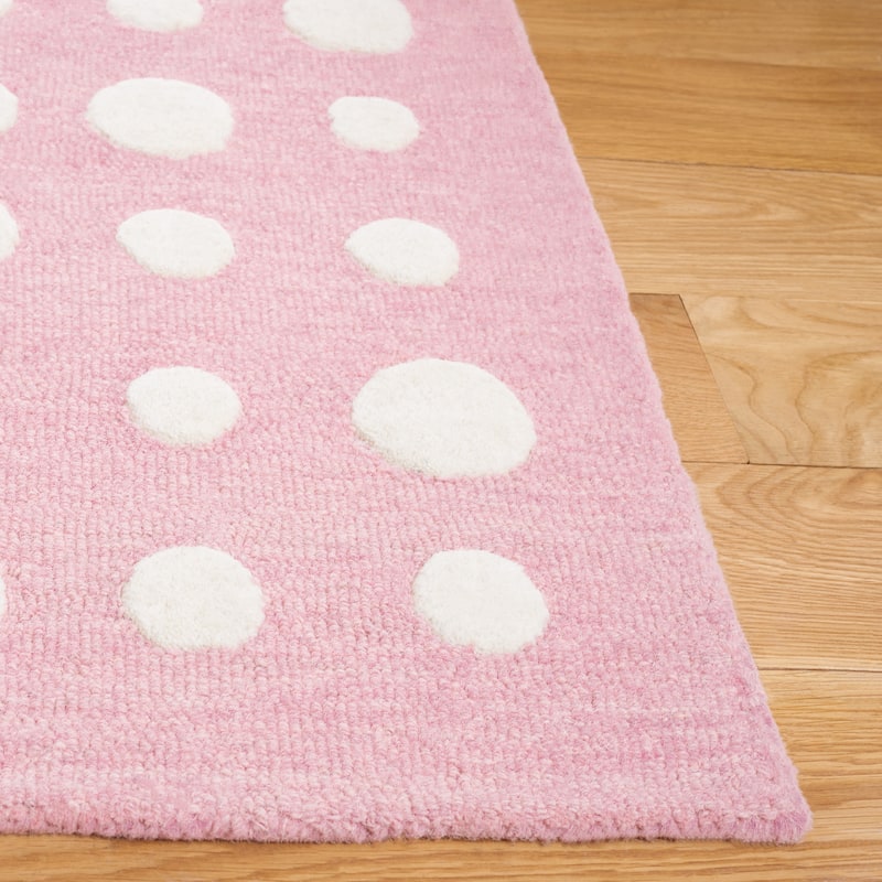 SAFAVIEH Handmade Kids Nessie Dots Wool Rug