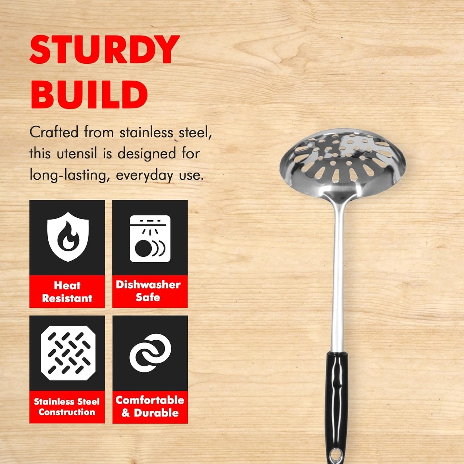 Chef Craft Slotted Skimmer Spoon - Thumbnail 4