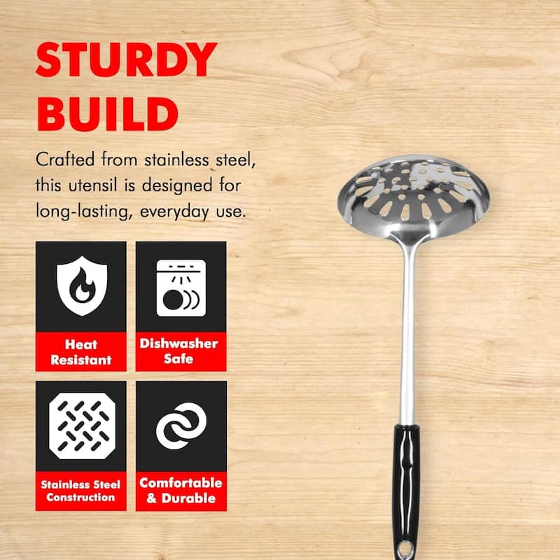 Chef Craft 13.75" Heavy Duty Stainless Steel Slotted Skimmer Spoon