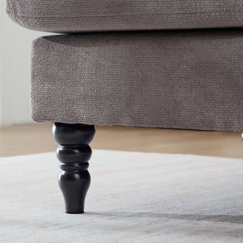 Modern Minimalist Chenille Fabric Chaise Lounge Recliner Single Sofa