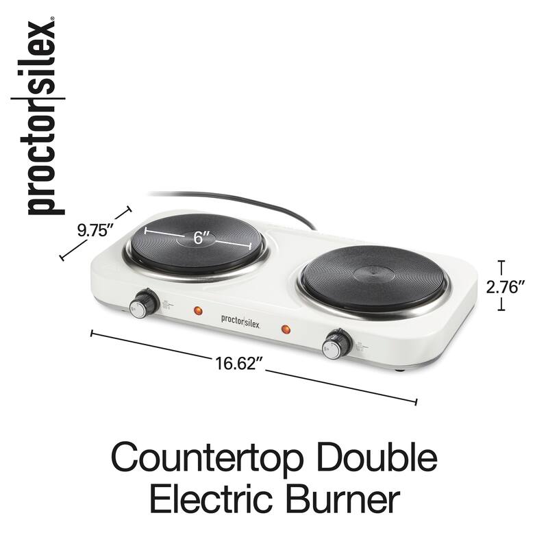 Proctor Silex Countertop Double Electric Burner