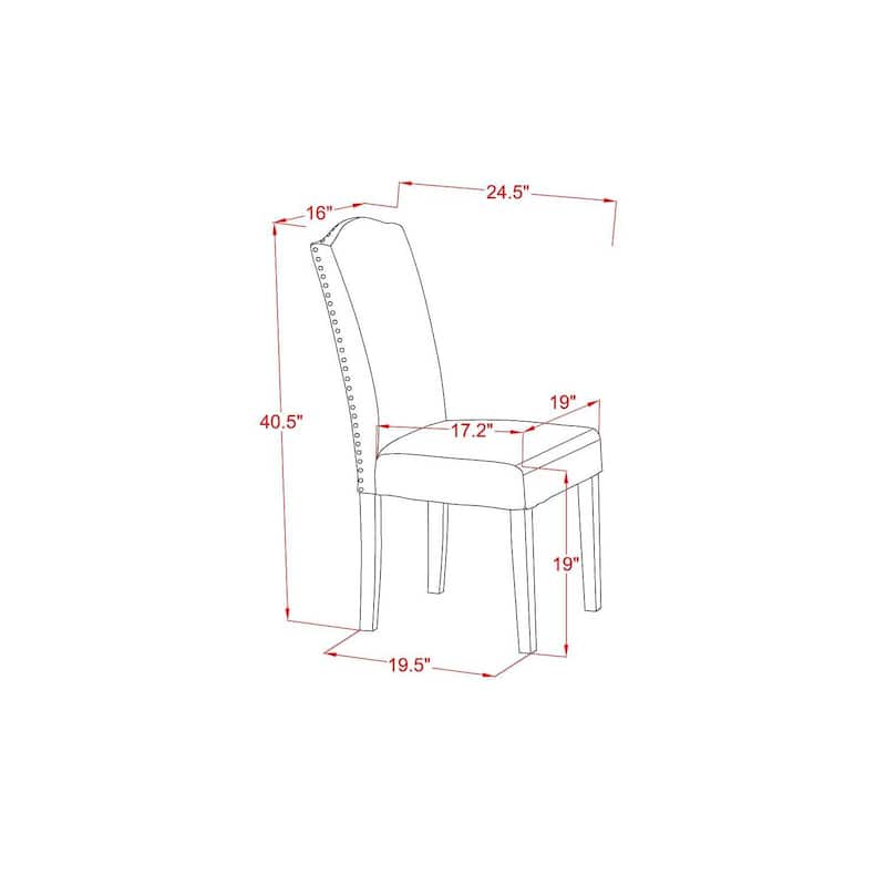 Parsons Chairs Set of 2 - PU Leather Dining Chairs - Modern Accent Chairs - Stylish Side Chairs