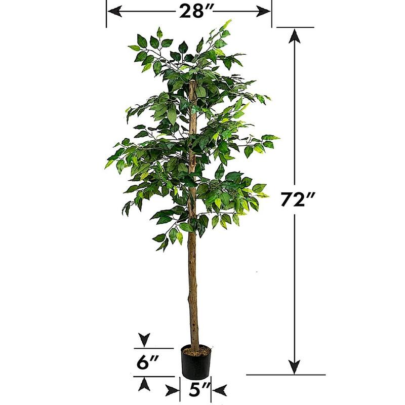 6-foot Artificial Ficus Tree in Pot