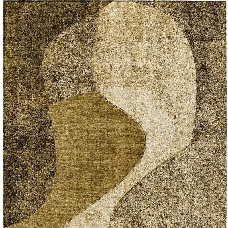 HomeRoots Abstract Transitional Rectangle Outdoor Rug