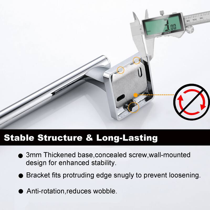 Wall Mounted Toilet Paper Holder Non-Slip Tissue Roll Holder