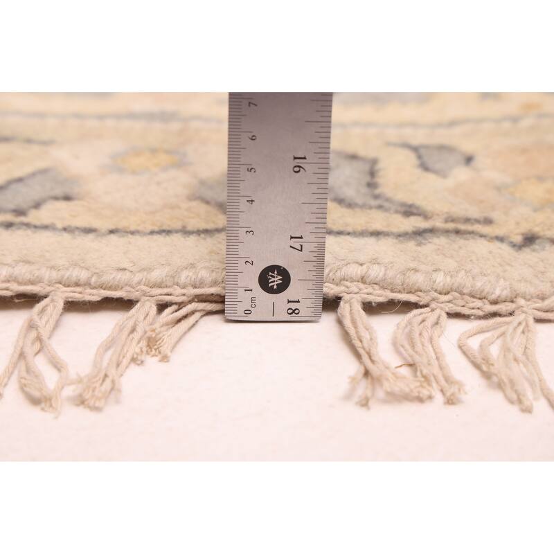 ECARPETGALLERY Hand-knotted Royal Oushak Ivory Wool Rug - 9'6 x 9'4