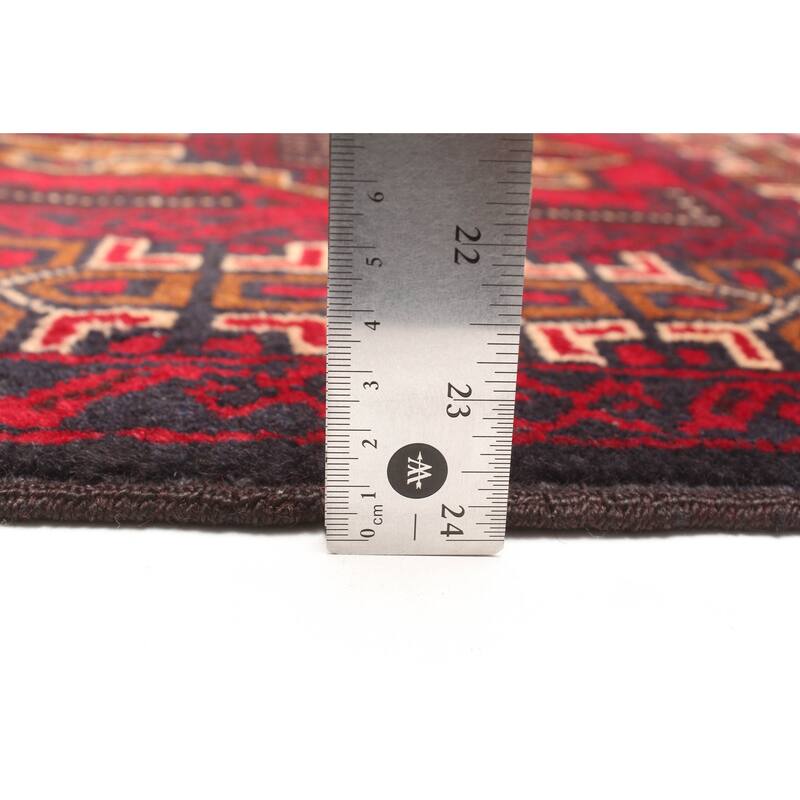 ECARPETGALLERY Hand-knotted Teimani Red Wool Rug - 3'4 x 6'1