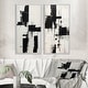 preview thumbnail 6 of 10, Designart "The Other Side Minimal Black & White Abstract II" Abstract Painting Wall Art Décor - Modern Wall Art Set Of 2