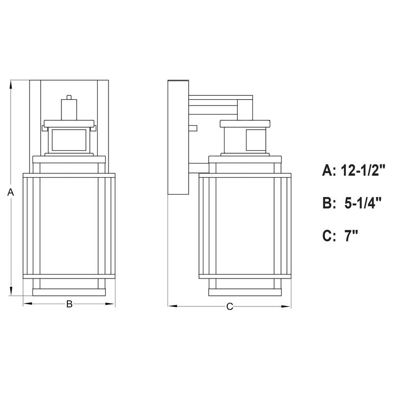 Bellevue VXWS83315 Farrah 13" Tall Outdoor Wall Sconce