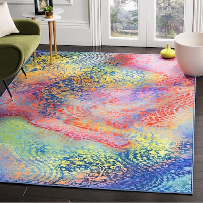 SAFAVIEH Paint Brush Machine Washable Slip Resistant Primetta Rug