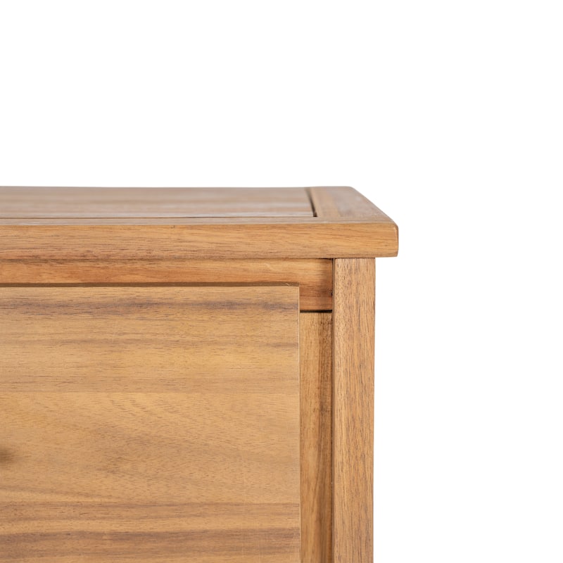 Christopher Knight Home - Cypress Outdoor/Indoor Acacia Wood Patio Storage Cabinet with Ventilated Slat Doors & Drawers