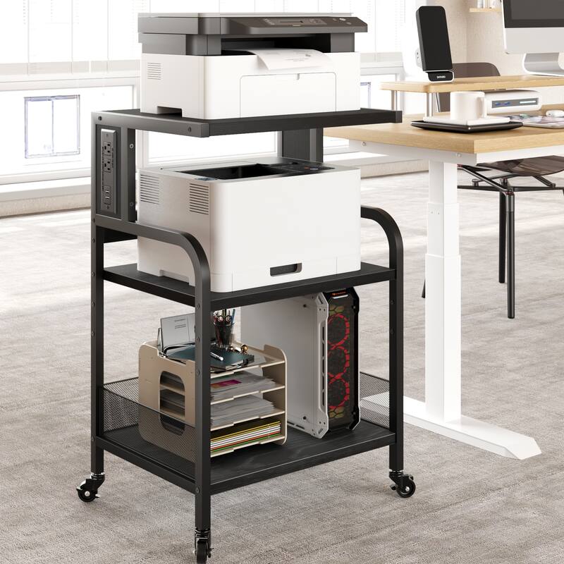 Movable File Cabinet Printer Stand for Home Office
