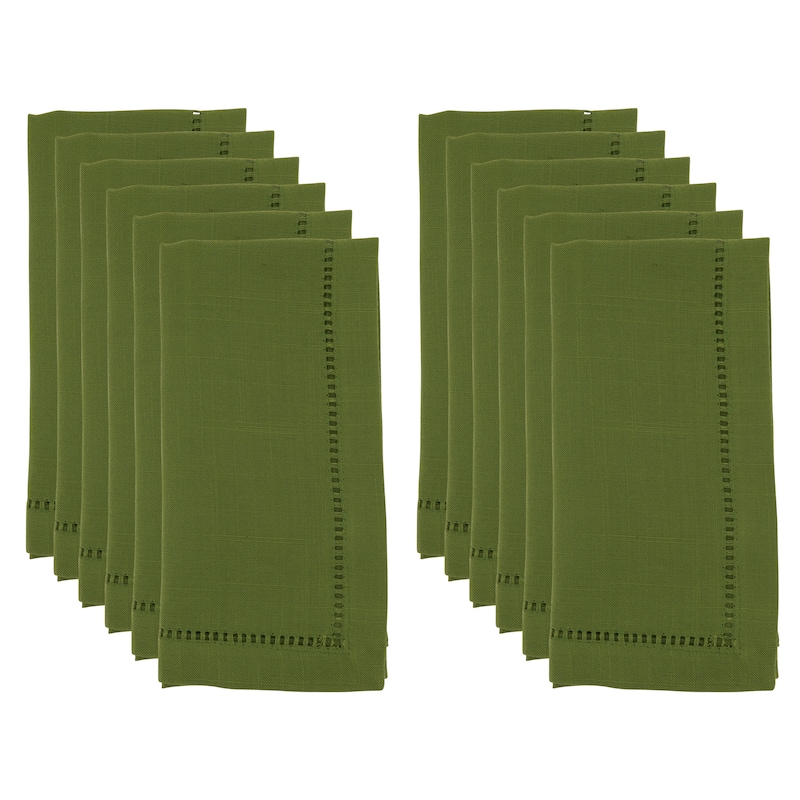 Classic Hemstitch Border Dinner Napkin (Set of 12)