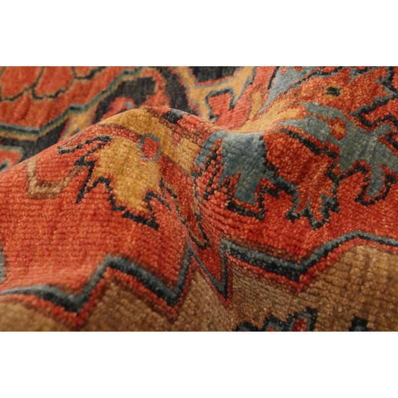 ECARPETGALLERY Hand-knotted Jules Sultane Dark Copper Wool Rug - 4'2 x 5'11