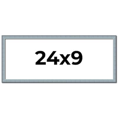 24x9 Frame Rustic Sky Blue Solid Wood Picture Frame | 0.75 Inch