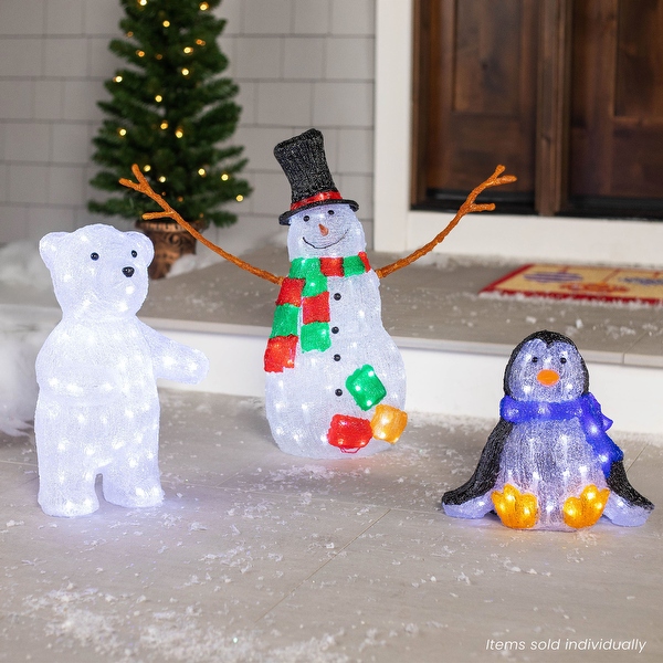 LED Lighted Polar Bear Commercial Grade Acrylic Outdoor Christmas