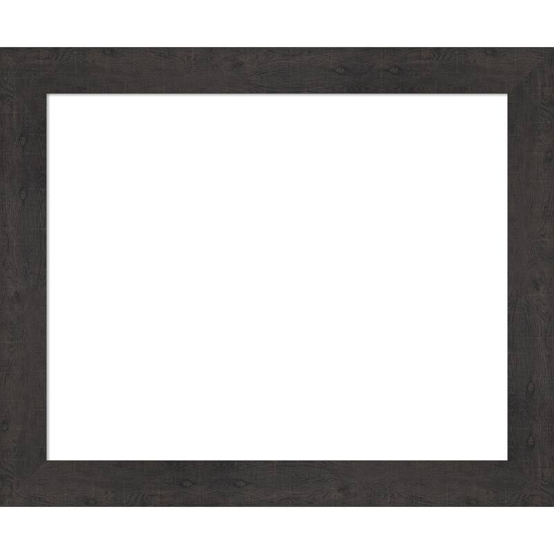 Amanti Art Rustic Plank Espresso Framed Dry Erase Magnetic Board