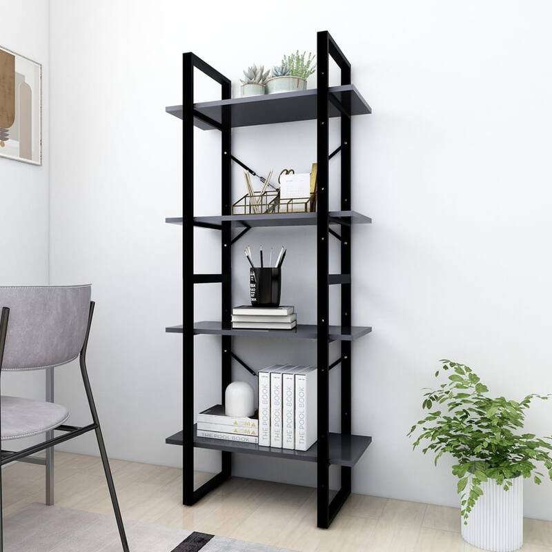 vidaXL Bookshelf Book Cabinet Shelving Unit for Living Room Engineered Wood