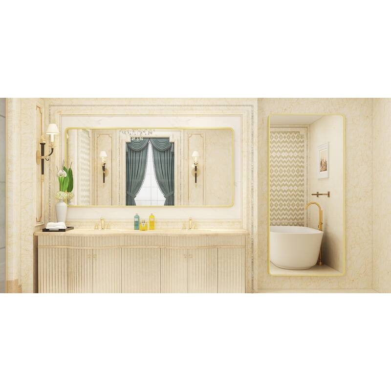 Aluminum alloy Framed Tempered Glass Wall Bathroom Vanity Mirror