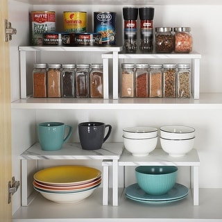 Stackable Kitchen Cabinet Shelves Organizer | Overstock.com Shopping - The Best Deals on Kitchen & Pantry Storage | 42064596