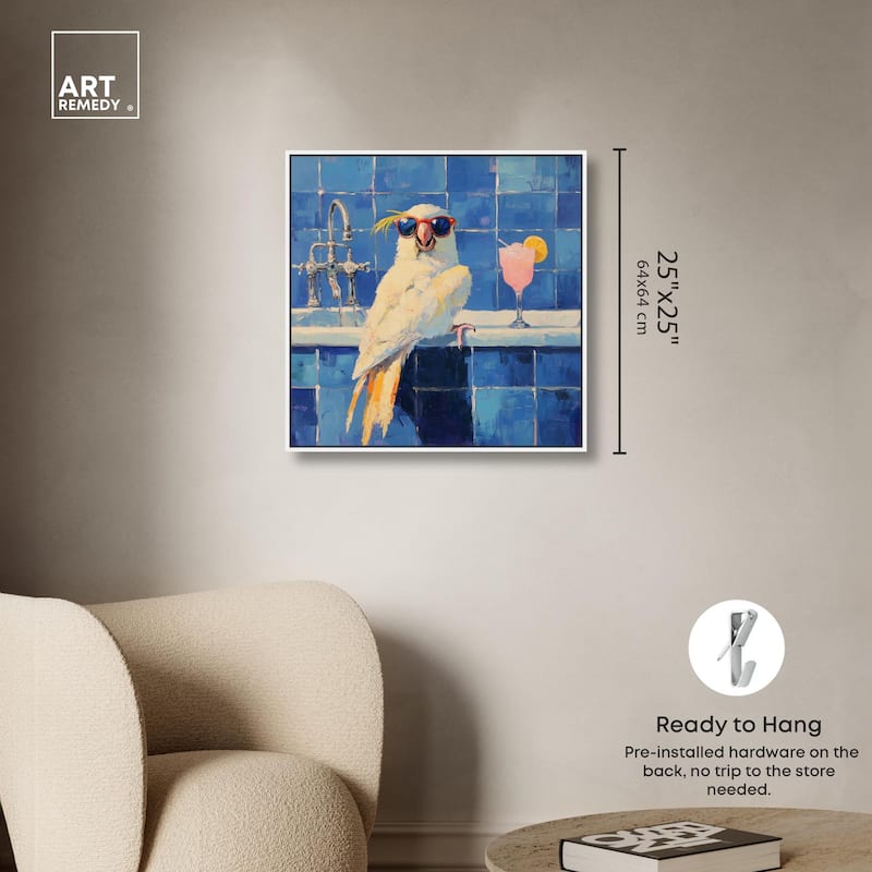 Relaxing Bird Canvas by Art Remedy