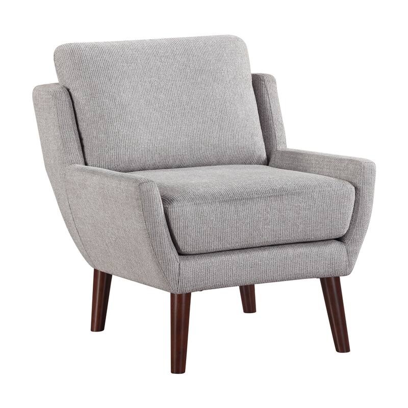 Canyon 26.5" Chenille Accent Chair - Espresso Finish Solid Wood Legs - Gray