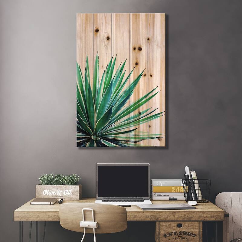 Agave Love Print On Wood by 83 Oranges - Multi-Color